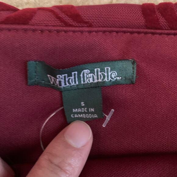 Wild Fable Off Shoulder Red Dress Mini- Rose Small NWT - Picture 3 of 6